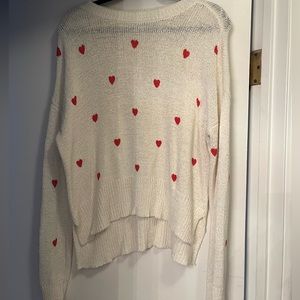 Moon and Madison heart sweater Size L
